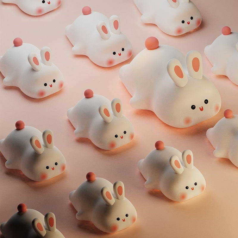 Cute Rabbit Bedside Lamp – Touch LED Light
