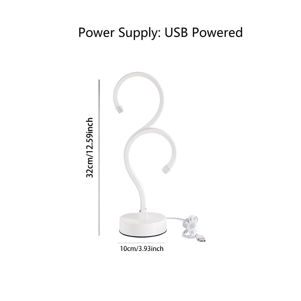 Creative Double Question Mark Lamp – USB LED Desk Light with 3 Colors
