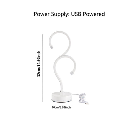Creative Double Question Mark Lamp – USB LED Desk Light with 3 Colors