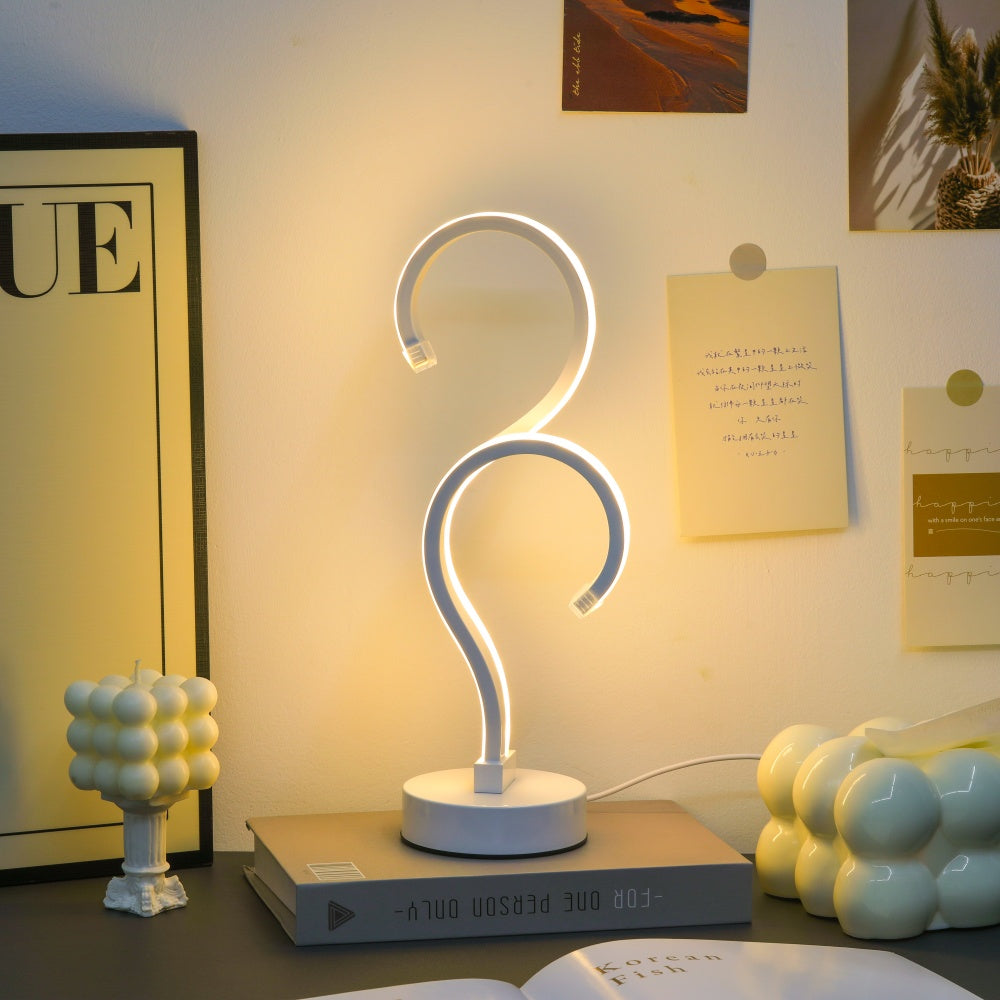 Creative Double Question Mark Lamp – USB LED Desk Light with 3 Colors